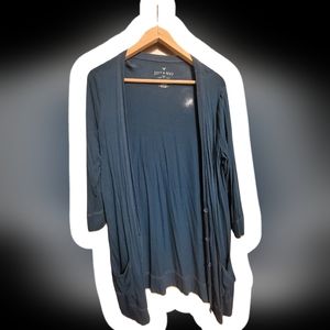 American Eagle 3/4 length sleeve cardigan sweater. Size M Color teal/blue